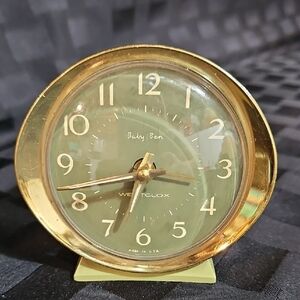Westclox Baby Ben Avocado Green Clock, UV Reactive